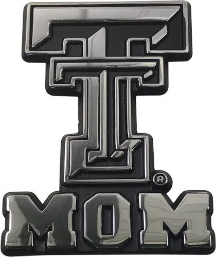 Vista 6 de Texas Tech Emblem Red Raiders - Emblema de metal prémium para automóvil (cromado)