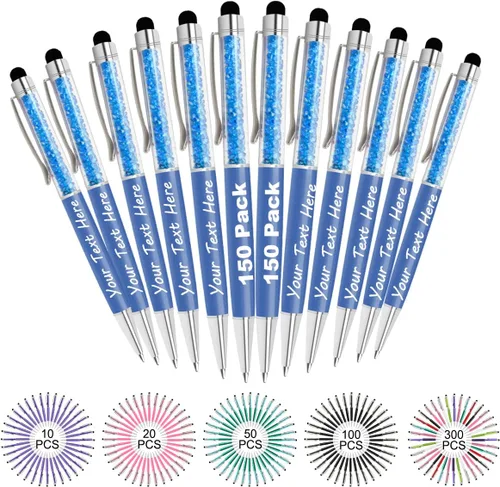 Vista 62 de Bolígrafos personalizados con nombre y texto, bolígrafos de diamantes de cristal personalizados a granel, 10 bolígrafos, regalos para mujeres