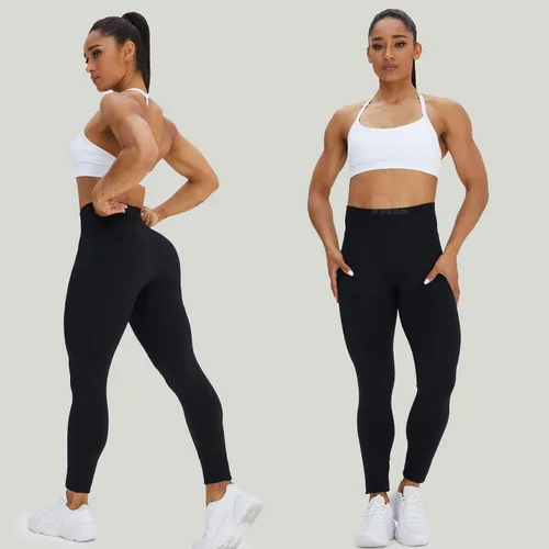 Vista 4 de HIGORUN - Leggings sin costuras para mujer, moldeadores, con diseño gráfico de sonrisas, de cintura alta, para el gimnasio, yoga o hacer ejercicio