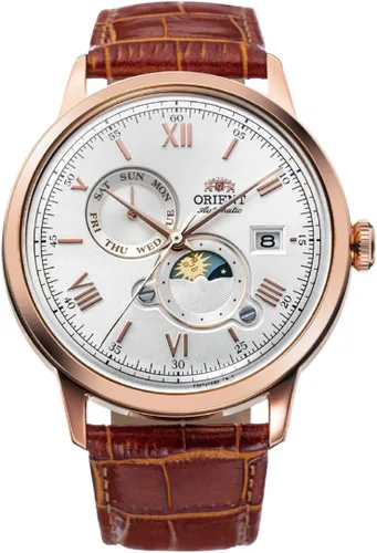 Vista 8 de Orient Bambino Versión 9 Reloj de vestir automático de acero inoxidable con calendario semanal Verde