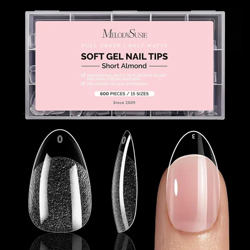 Vista 23 de MelodySusie Puntas de uñas cuadradas extralargas en X, 600 unidades, 12 tamaños, acrílico transparente, uñas a presión para extensiones de bricolaje