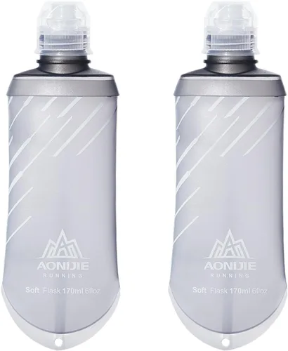 Vista 27 de TRIWONDER Botellas de agua plegables de poliuretano termoplástico sin BPA, frasco plegable para mochila de hidratación - Ideal para correr