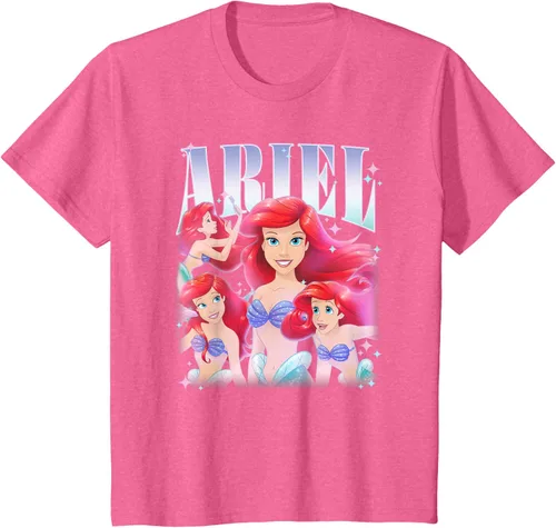 Vista 50 de Disney Camiseta de la princesa Ariel de la Sirenita Multi Pose, Negro
