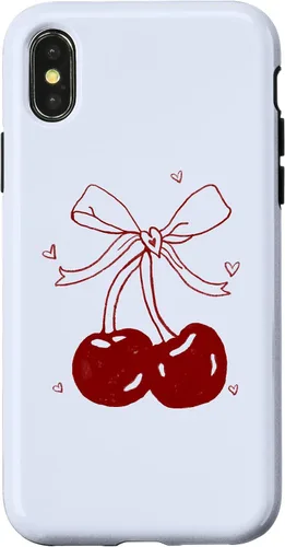 Vista 5 de Cherri Ties Baby Blue Cherry Bow Case for iPhone 17