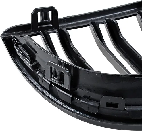 Vista 4 de CORP 2X - Rejilla de riñón para capó delantero, color negro brillante, doble línea, compatible con BMW E90 E91 Pre-Facelift