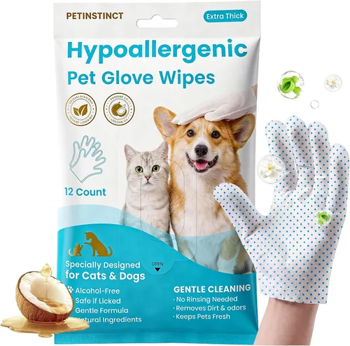 Vista 9 de Toallitas para guantes de mascotas para perros y gatos