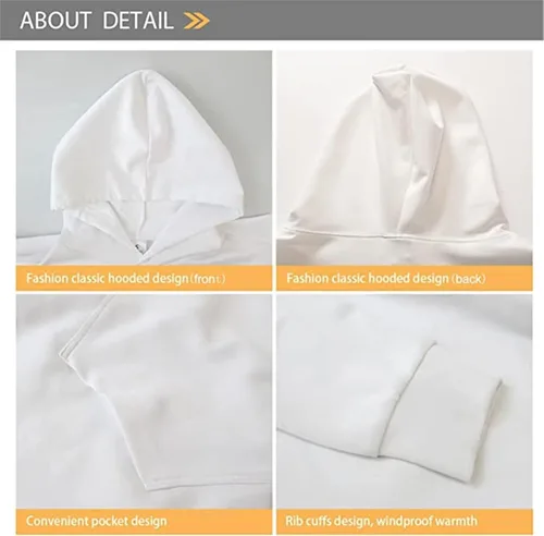 Vista 6 de Renewold Sudaderas con capucha para niños y niñas, sudadera larga con bolsillo