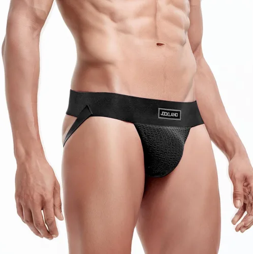 Vista 15 de Jock Straps para hombre, ropa interior atlética de banda ancha de 3' Negro