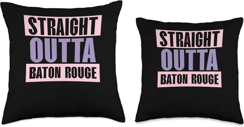 Vista 3 de Majorette Gymnastic Dancing Baton Twirl Straight Outta Rouge Twirler Baton - Almohada giratoria, 18 x 18 pulgadas, multicolor