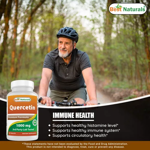 Vista 4 de Best Naturals Quercetina 1000 mg Tableta - Salud Inmune - 60
