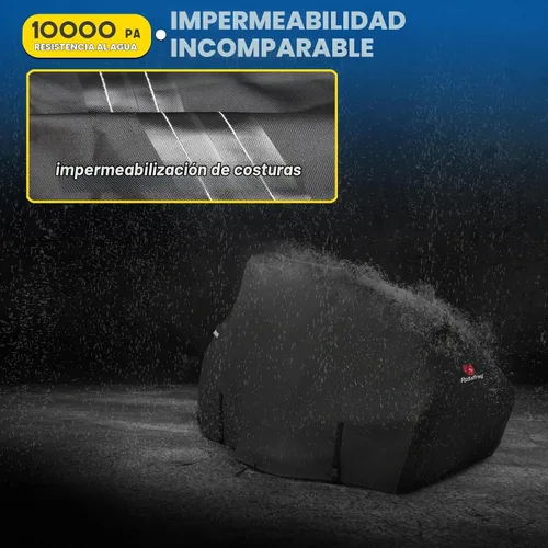 Vista 3 de Cubierta para Cortacésped de Montar, Tejido Impermeable de Grado Marino 420D - Ajuste Universal para John Deere, Cub Cadet, Craftsman, etc. Cubre