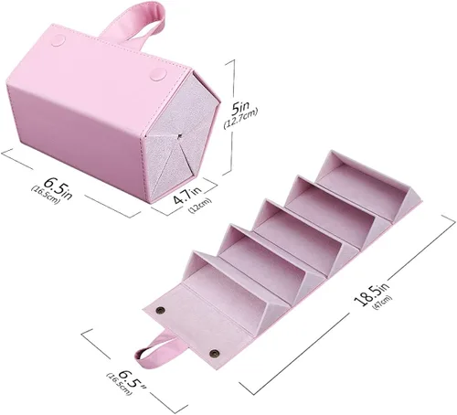 Vista 7 de MoKo - Organizador de gafas de sol con 5 ranuras estuche de viaje para gafas de sol portátil estuche de almacenamiento para mujeres y hombres