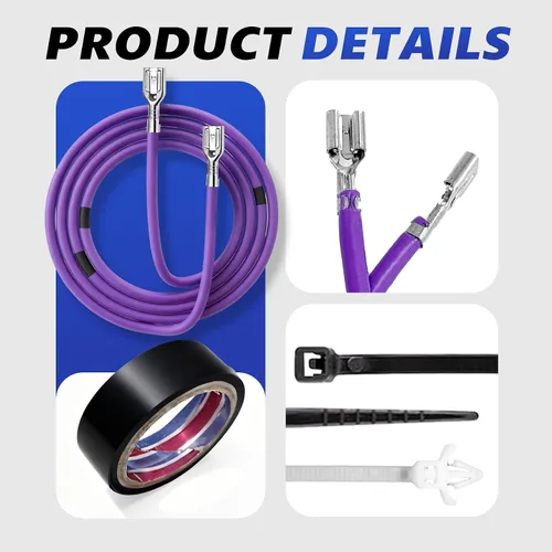 Vista 3 de WE49X37037 - Kit de reparación de alambre para calentador de secadora GE/Hotpoint, reemplaza #WE49X32946 PD00084037 AP7217217 PS17137283 Cable