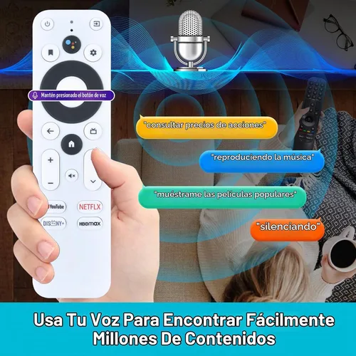 Vista 6 de Control remoto de voz de repuesto para dispositivo de transmisión Onn
