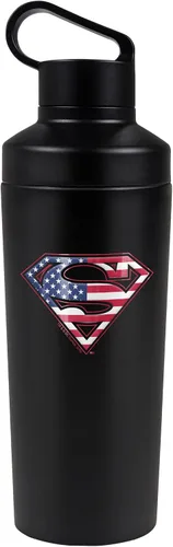 Vista 9 de Superman OFFICIAL - Botella de agua aislada de 18 onzas con logotipo de Rainbow Shield, resistente a fugas, de acero inoxidable aislado al vacío