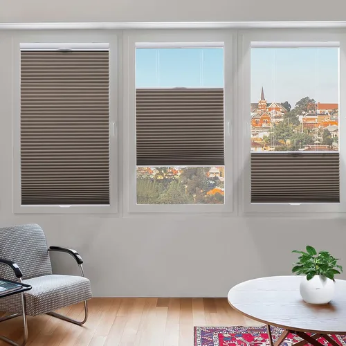 Vista 35 de Tonature Persianas Celulares de Tamaño Personalizado para Ventanas Cortinas Blackout sin Cordón Persianas Enrollables Protección UV Aislamiento
