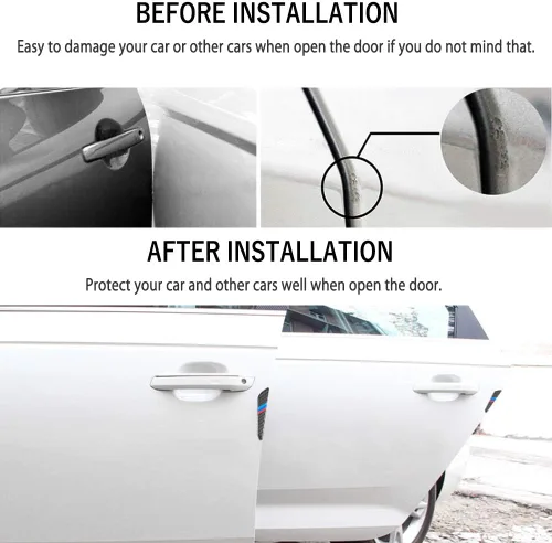 Vista 3 de 1797 Protector de puerta de automóvil para BMW, piezas de accesorios de vehículos, protectores de borde de fibra de carbono, calcomanías