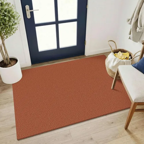 Vista 145 de KOZYFLY - Tapete para puerta de interior, lavable, pequeña, antideslizante, con respaldo de goma, felpudo de algodón para el hogar, color negro