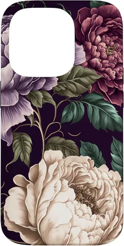 Vista 16 de Elegant Blush Pink & Purple Vintage Floral Rose & Peony Case for iPhone 17
