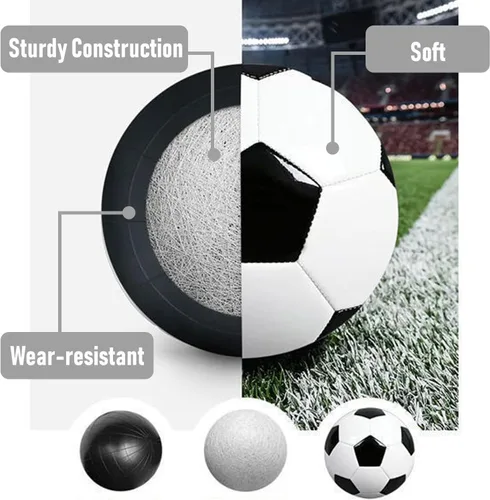 Vista 4 de Paquete de 12 Artículos a Granel de Operación Navidad Balón de Fútbol con Agujas de Bomba – Balón de Fútbol Tamaño Oficial 3/4/5 para Adolescentes