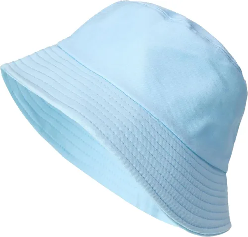 Vista 10 de PFFY Bucket Hat for Women Men Cotton Summer Sun Beach Fishing Cap Negro puro