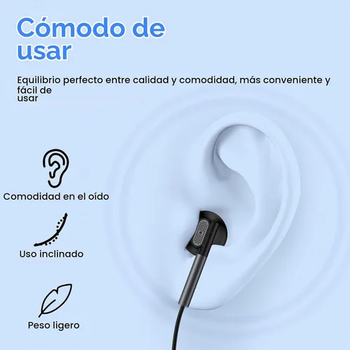 Vista 4 de Auriculares tipo C con cable para iPhone 16e 17/16 Pro Max/16 Pro/16 Plus/16/15, Auriculares USB C con cancelación de ruido y micrófono con control