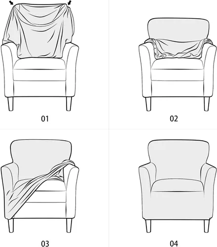 Vista 7 de XMAYODS Funda elástica para silla de club, fundas para silla de bañera, funda suave para sillón, protector de muebles extraíble, funda para silla
