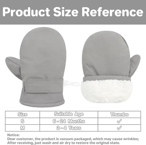 Vista 18 de QikQik Guantes de invierno impermeables para niños pequeños - Guantes de nieve para bebés