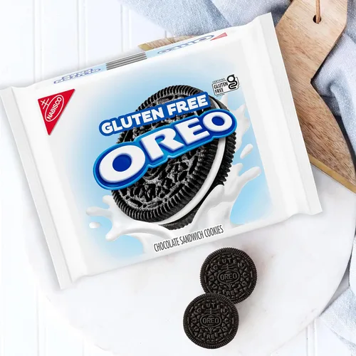 Vista 5 de OREO Galletas sándwich de chocolate sin gluten, galletas sin gluten, 13.29 oz