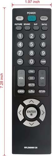 Vista 4 de MKJ36998126 Reemplazo remoto para LG TV 32LV2400 42LV4400 47LV4400 55LV4400 32LV2400-UA 47LV4400-UA 55LV4400-UA 42LV4400-UA 32LV24004UA 7LV440 0UA