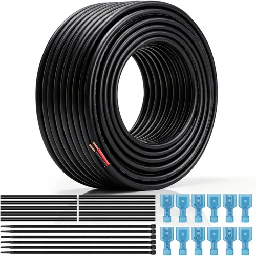 Vista 10 de LEDMIRCY Cable de Extensión para Luces LED de Roca Cable de Alambre de 2 Pines Impermeable 2PCS 5ft 22AWG con Conectores Macho a Hembra Tuerca
