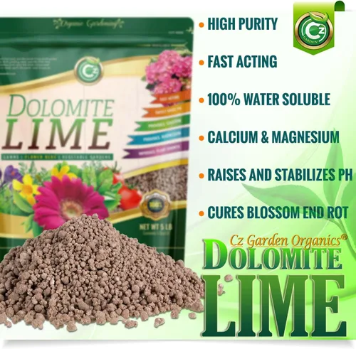 Vista 3 de Dolomita orgánica lima 5LB con granulado, fabricado en Estados Unidos, listado OMRI, fertilizante para enmienda del suelo de jardín. Aditivo