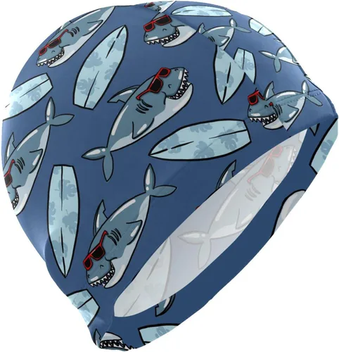 Vista 15 de Gorra de natación unisex para adultos, diseño divertido creativo de poliéster