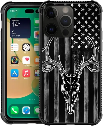 Vista 19 de DJSOK Funda para iPhone 11, Fundas para iPhone 11 con diseño de bandera de la policía estadounidense para hombres y mujeres, Funda trasera