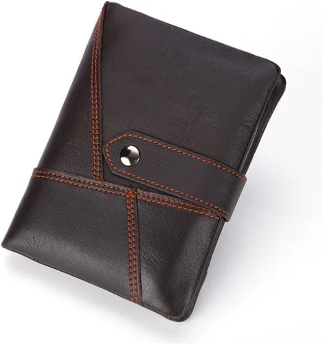 Vista 3 de GHGHF - Billetera para hombre, con clip de dinero, casual, multifuncional, monedero, con costuras