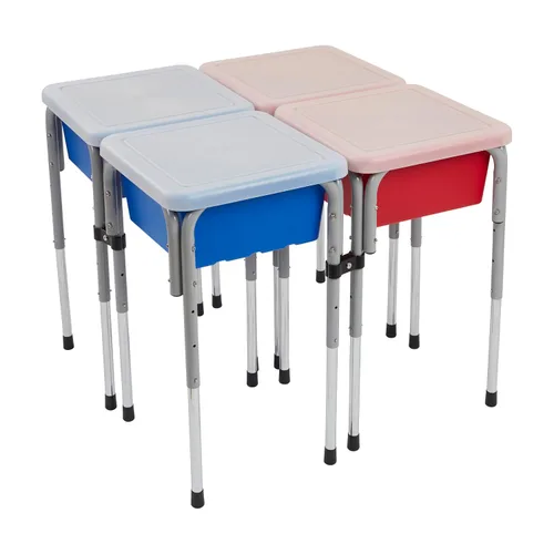 Vista 12 de ECR4Kids Mesas modulares de juego con arena y agua con tapas, varios colores, Multi Color, 1 Azul /Rojo