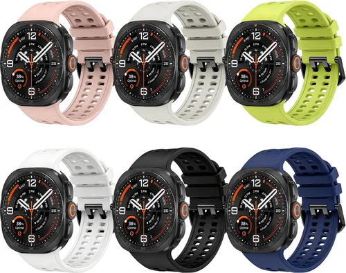 Vista 9 de Miimall Correa de silicona para Galaxy Watch Ultra 2/1 2026, resistente, transpirable, suave, deportiva, correa de repuesto impermeable, correa 1