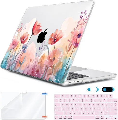 Vista 11 de Compatible con MacBook Air 2026 2025 2024-2022 de 13.6 pulgadas M5 A3449 M4 A3240 M3 A3113 M2 A2681 con Touch ID, carcasa rígida de plástico, hoja