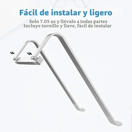 Vista 5 de LENRUE Soporte de computadora portátil para escritorio, soporte estable para MacBook Pro, elevador ergonómico de aluminio para computadora de 12