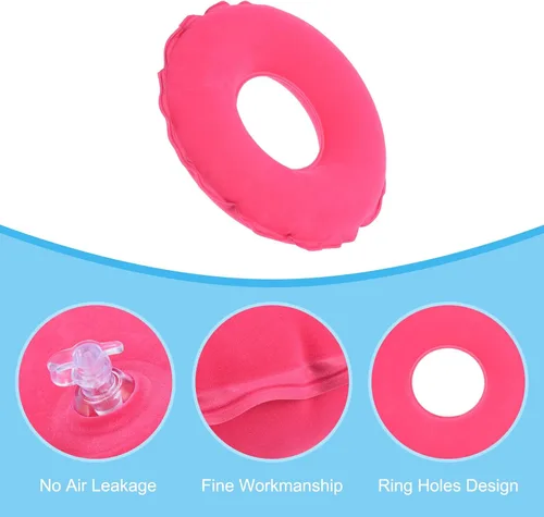 Vista 4 de PATIKIL Cojín de asiento inflable, cojín de dona portátil con bomba para el hogar, oficina, coche