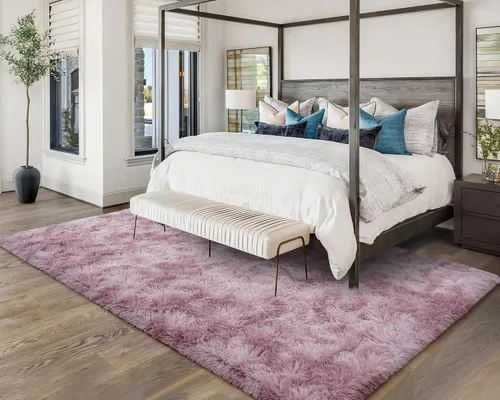 Vista 189 de Softlife Alfombra naranja para dormitorio, alfombra de felpa esponjosa para sala de estar para niñas, alfombra lanuda para niños, alfombra suave