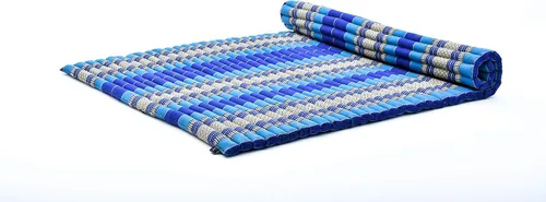 Vista 56 de Leewadee - Colchón de piso plegable - Futón japonés enrollable -Alfombra de tatami triple pliegue - Cama de piso para invitados - Colchón de camping