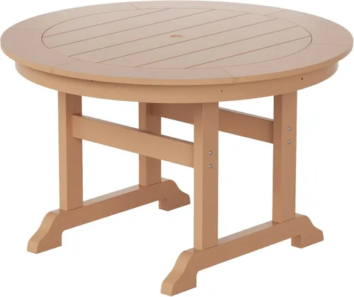 Vista 21 de Muebles Mesa de Comedor Rectangular Adirondack de 37 Pulgadas de Ancho x 71 Pulgadas de Largo, Resistente a los Rayos UV y a la Decoloración para su