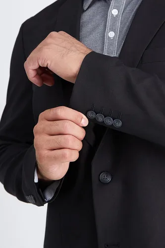 Vista 4 de Haggar Men's Classic Fit Smart Wash Suit Separate Pants & Jackets Negro