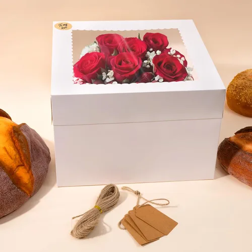 Vista 2 de NEOACT - Paquete de 30 cajas para pasteles, 12 x 12 x 8 pulgadas