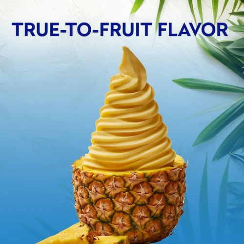 Vista 4 de Dole Soft Serve Mix piña, 4.40 libras Pineapple soft serve mix with sweet, tropical fruit flavor; just add water for smooth frozen treats or soft