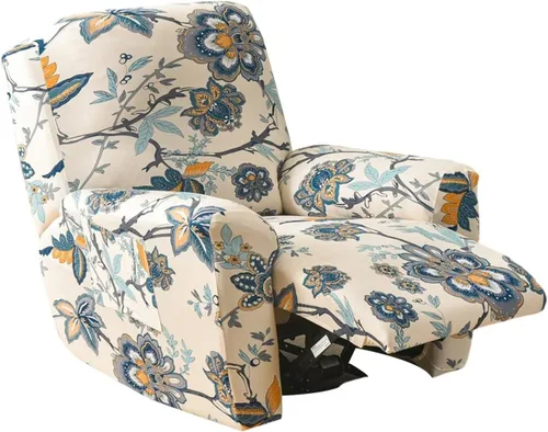 Vista 30 de Eco-Ancheng Fundas reclinables Lazyboy de 4 piezas, fundas para sofá reclinable, fundas antideslizantes para sillas reclinables, con bolsillos