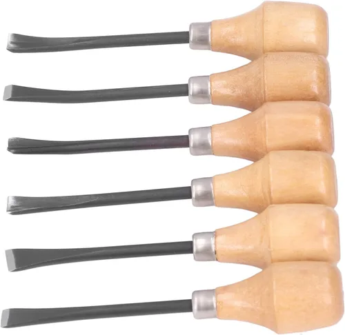 Vista 3 de Juego de cinceles para tallar madera, herramientas manuales de escultura, mango hemisférico, herramientas para carpintería, accesorios