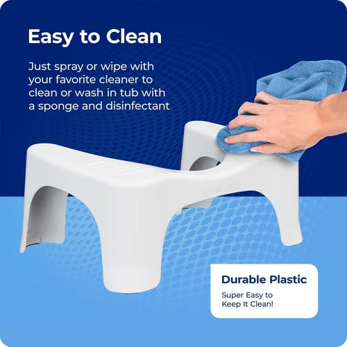 Vista 7 de Squatty Potty Simple Curve - Taburete de inodoro para baño, 7 pulgadas, color blanco