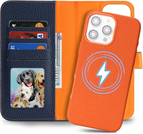Vista 18 de Funda desmontable de cuero genuino para iPhone SE 2020/SE 2022/7/8, funda magnética 2 en 1 extraíble, soporte de carga Magsafe, funda protectora